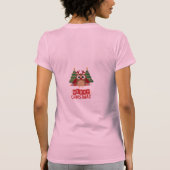 Vrolijke kerstboom, uil, herten T-shirt (Achterkant)