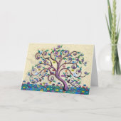 Vrolijke Kerstboom van het Leven Feestdagen Kaart (Voorkant)