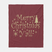 Vrolijke kerstboom versierd fleece deken (Voorkant)
