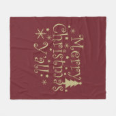 Vrolijke kerstboom versierd fleece deken (Voorkant (Horizontaal))