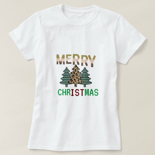 Vrolijke Kerstboom Vrouwen Wit T-shirt (Design voorkant)
