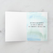 Vrolijke kerstboom wintersneeuw Waterverf Kaart (Binnen)