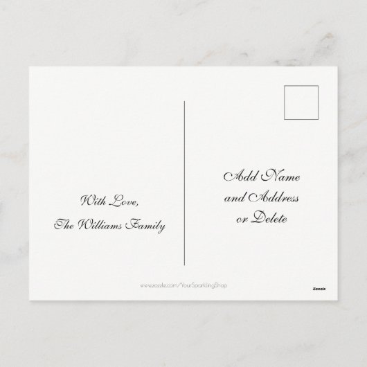 Vrolijke kerstboom zwart Paarse metallic look Feestdagenkaart (Achterkant)