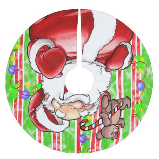 Vrolijke kerstboomrok Teddy Bear Kerstboom Rok (Voorkant)