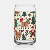 Vrolijke kerstborrel set blikvorm glas (Voorkant)