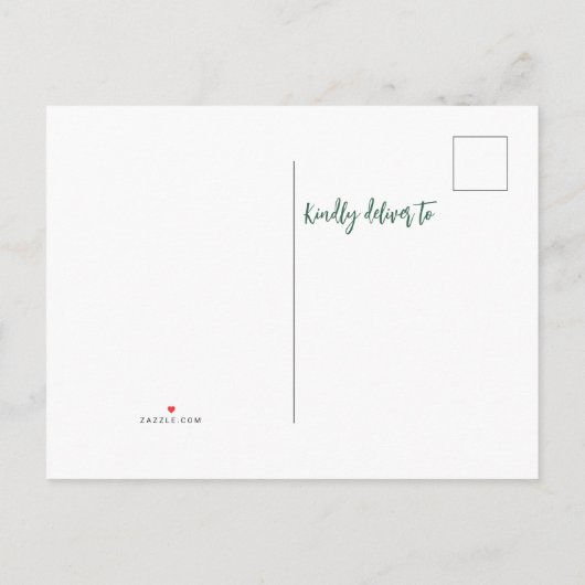 Vrolijke kerstbrievenbus aankondigingskaart (Achterkant)