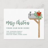 Vrolijke kerstbrievenbus aankondigingskaart (Voorkant)