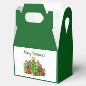 Vrolijke kerstcadeaus rond de boom bedankdoosjes (Geopend)