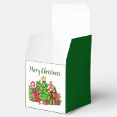Vrolijke kerstcadeaus rond de boom bedankdoosjes (Geopend)