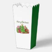 Vrolijke kerstcadeaus rond de boom bedankdoosjes (Voorkant)