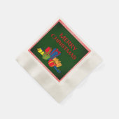 Vrolijke kerstcocktail servet (Hoek)