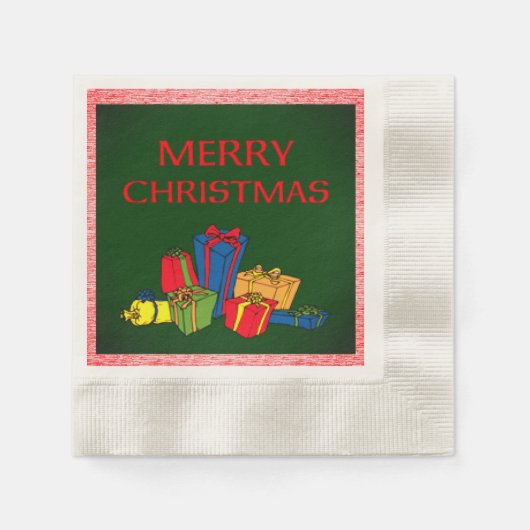 Vrolijke kerstcocktail servet (Voorkant)