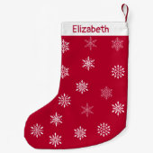 Vrolijke Kerstdag Sneeuwvlok Patroon Aangepaste Na Kleine Kerstsok (Achterkant)