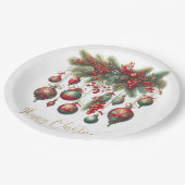 Vrolijke kerstdecoratie papieren bordje (Gekanteld)