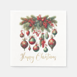 Vrolijke kerstdecoratie servet