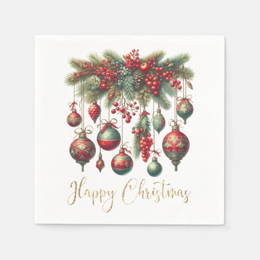 Vrolijke kerstdecoratie servet (Voorkant)