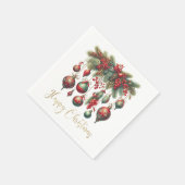 Vrolijke kerstdecoratie servet (Hoek)