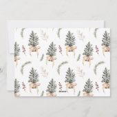 Vrolijke kerstdennen drie foto's feestdagenkaart (Achterkant)