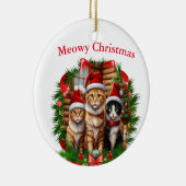 Vrolijke kerstdieren keramisch ornament (Rechts)