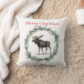 Vrolijke kersteland en Holly krans Kussen (Deken)