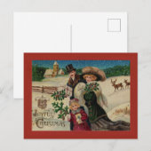  vrolijke kerstfamilie briefkaart (Voorkant / Achterkant)