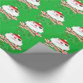 vrolijke kerstfeest santa pirate cadeaupapier (Hoek)