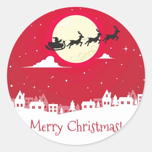 vrolijke kerstfeestjes nieuwjaarstokers ronde sticker (Voorkant)