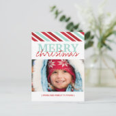 Vrolijke kerstfoto Briefkaarten (Staand voorkant)