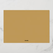 Vrolijke Kerstfoto Elegant Script Goud Folie Feestdagenkaart (Achterkant)