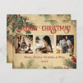  vrolijke kerstfoto feestdagenkaart (Voorkant / Achterkant)