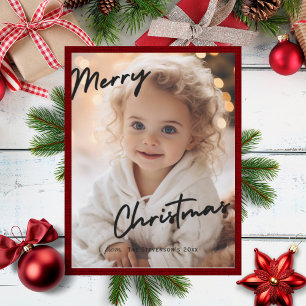 Vrolijke Kerstfoto Gepersonaliseerde Vakantie Feestdagenkaart