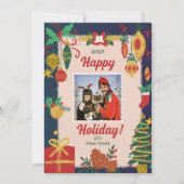 Vrolijke kerstfoto kerstkaarten feestdagenkaart (Voorkant)