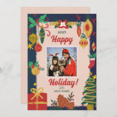 Vrolijke kerstfoto kerstkaarten feestdagenkaart (Voorkant / Achterkant)