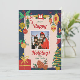 Vrolijke kerstfoto kerstkaarten feestdagenkaart