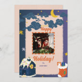 Vrolijke kerstfoto kerstkaarten feestdagenkaart (Voorkant / Achterkant)