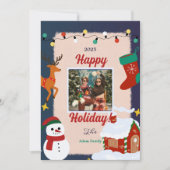 Vrolijke kerstfoto kerstkaarten feestdagenkaart (Voorkant)