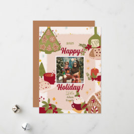 Vrolijke kerstfoto kerstkaarten feestdagenkaart