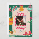 Vrolijke kerstfoto kerstkaarten feestdagenkaart (Voorkant)