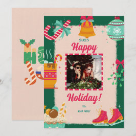 Vrolijke kerstfoto kerstkaarten feestdagenkaart