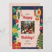 Vrolijke kerstfoto kerstkaarten feestdagenkaart (Voorkant / Achterkant)