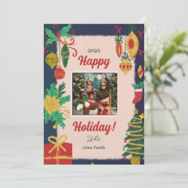 Vrolijke kerstfoto kerstkaarten feestdagenkaart