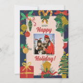 Vrolijke kerstfoto kerstkaarten feestdagenkaart (Voorkant)