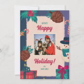 Vrolijke kerstfoto kerstkaarten feestdagenkaart (Voorkant)