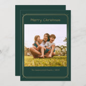 Vrolijke kerstfoto modern feestdagenkaart (Voorkant / Achterkant)