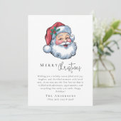 Vrolijke kerstfoto Santa Claus Feestdagenkaart (Staand voorkant)