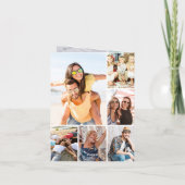 Vrolijke kerstfoto wit rood jaar in de review feestdagen kaart (Achterkant)