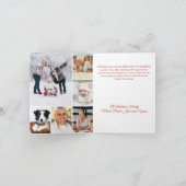 Vrolijke kerstfoto wit rood jaar in de review feestdagen kaart (Binnen)