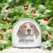 Vrolijke Kerstfoto's Huisdier Hond Custom Sneeuwbol (Kerstmis)