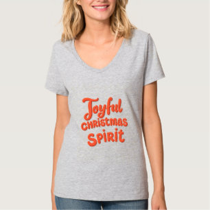 "Vrolijke Kerstgeest" motiverende woorden T-shirt