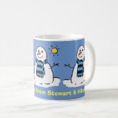 Vrolijke kerstgepersonaliseerde groet. koffiemok (Voorkant rechts)